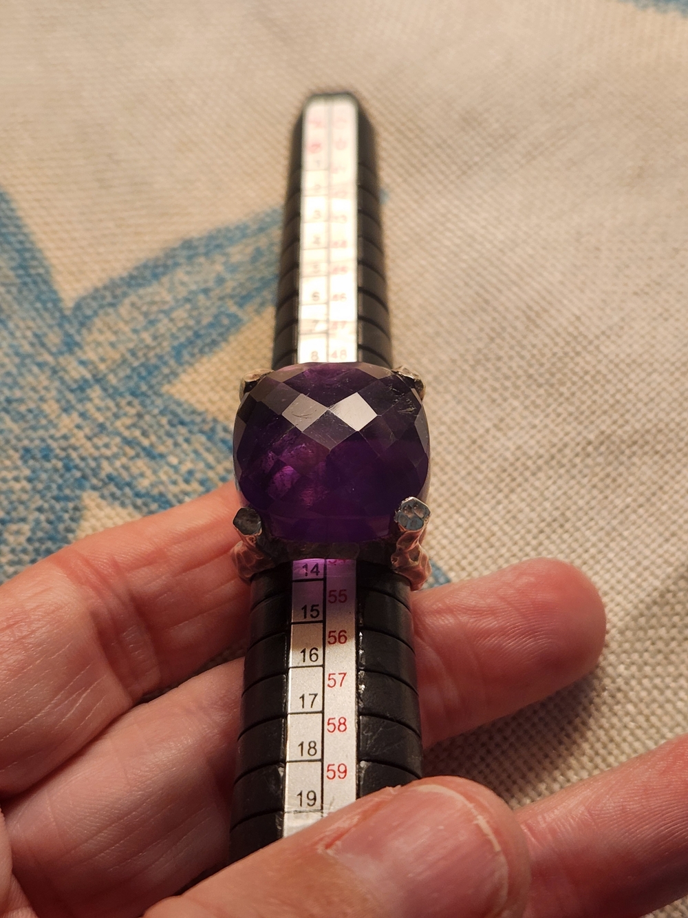 Purple Gemstone Sterling Cocktail Ring - Women Jewelry